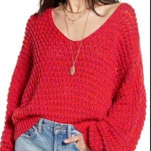 🔆 Free People Coconut V Neck Sweater Size SP